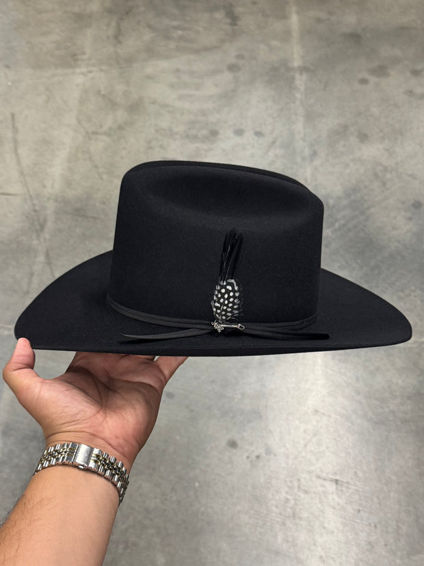 Stetson 6x Rancher Black Cowboy Felt Hat Sinaloa (Copa Alta Falda/Brim 3.5") (Diamante Negro)