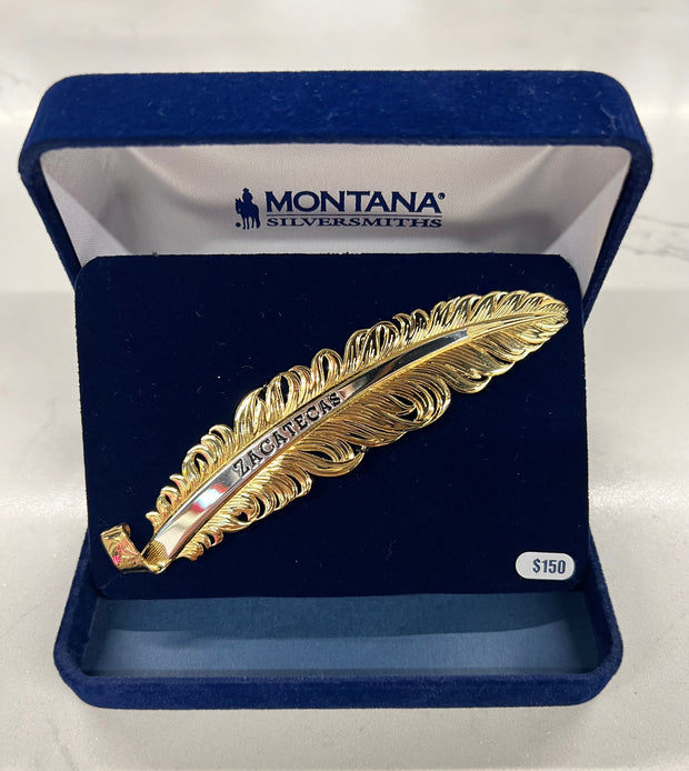 ZACATECAS - Pluma de Acero Inoxidable/Stainless Steel Hat Feather - Montana Silversmith