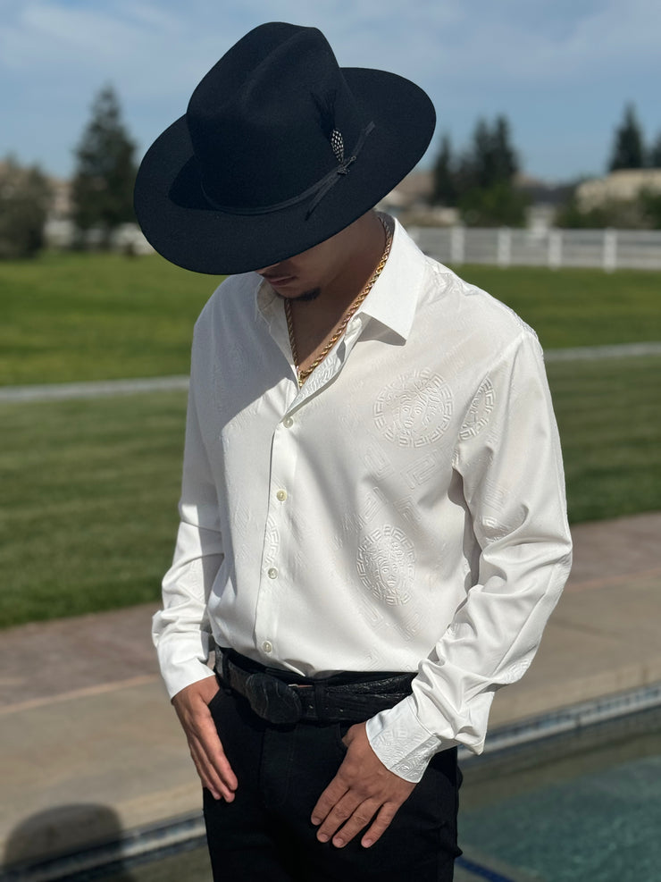 LEONARDO WHITE LONG SLEEVE - GDL CLOTHING