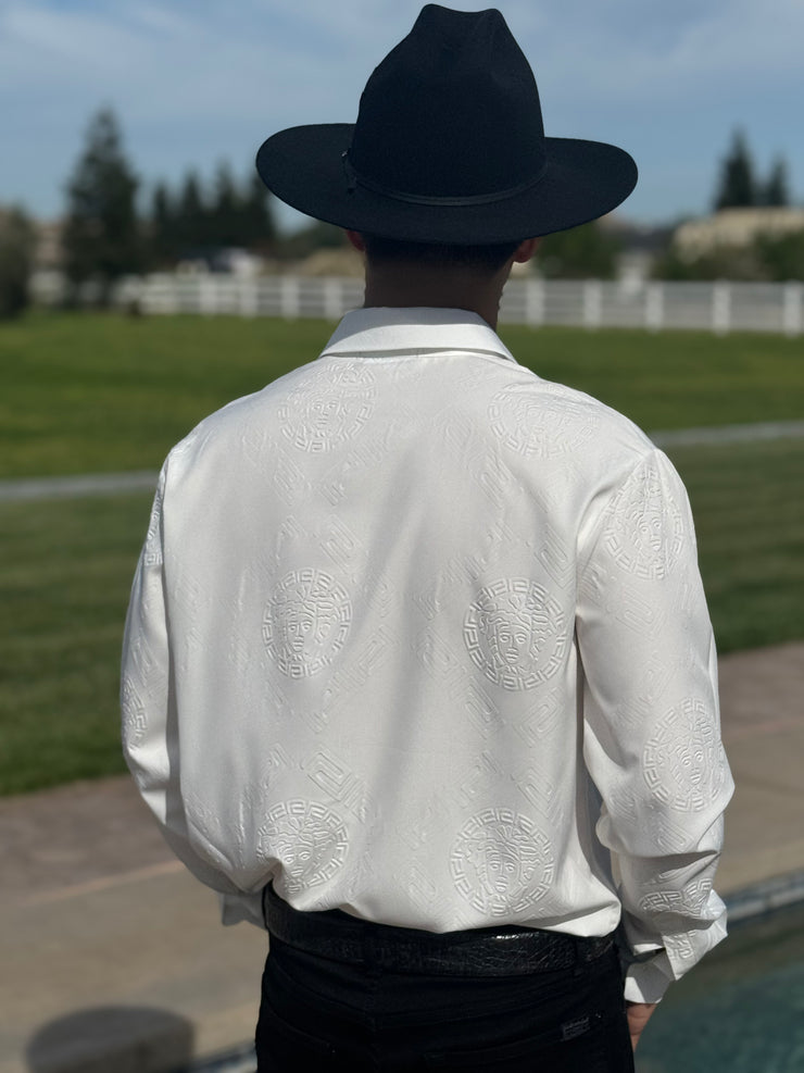 LEONARDO WHITE LONG SLEEVE - GDL CLOTHING