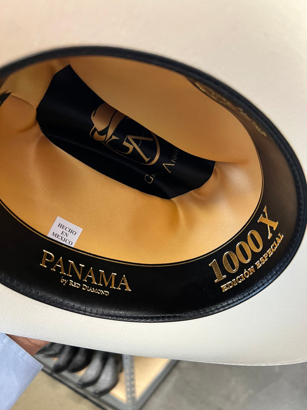 1,000x Panama (Grupo Arriesgado) Copa Chica falda/brim 3.5" (Panter Belico) (PLUMA DE ACERO)