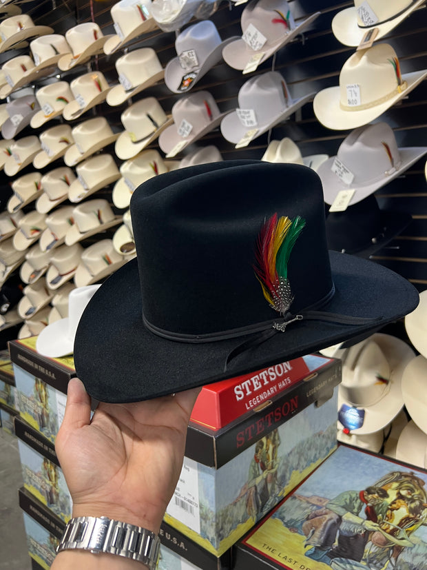 Stetson 6x Rancher Black Cowboy Felt Hat Sinaloa (Copa Alta Falda/Brim 3")