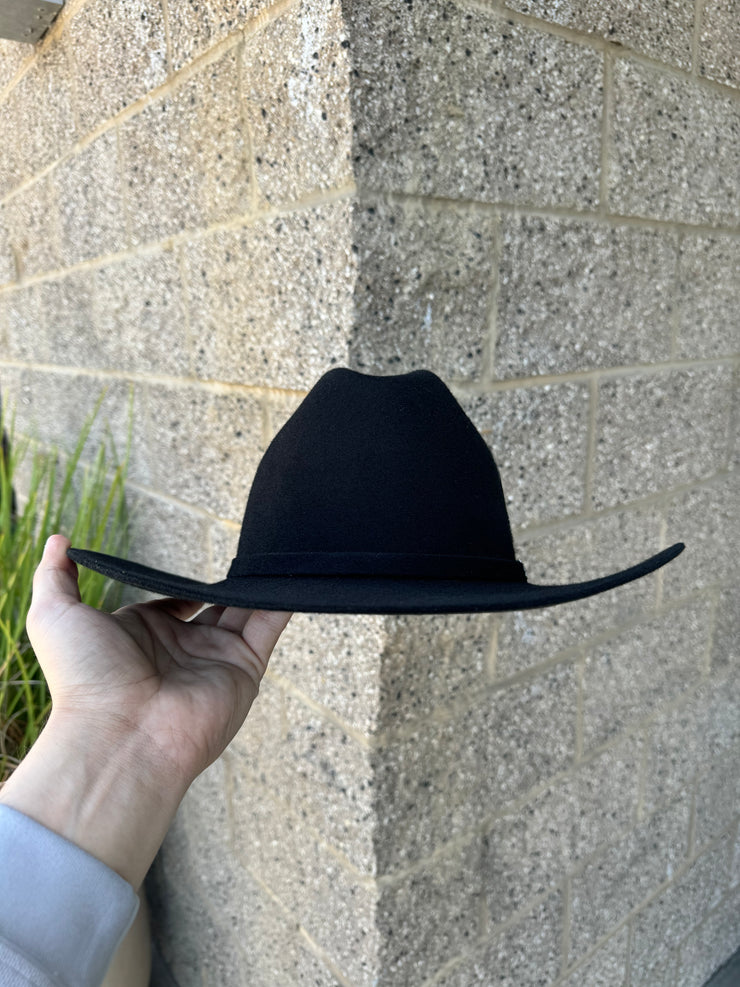 Twinstone 4x Black Felt Hat Horma Sinaloa (Copa Chica Falda/Brim 3.5")