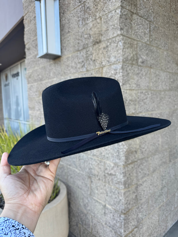 Twinstone 4x BLK Felt Hat Horma Sinaloa (Copa Chica Falda/Brim 3.5") (Diamante)