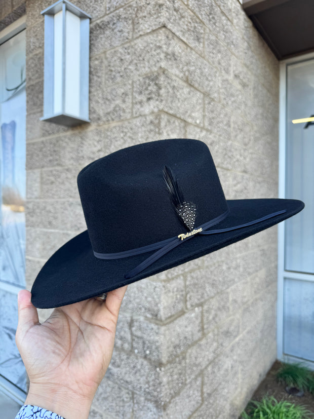 Twinstone 4x BLK Felt Hat Horma Sinaloa (Copa Chica Falda/Brim 3.5") (Diamante)