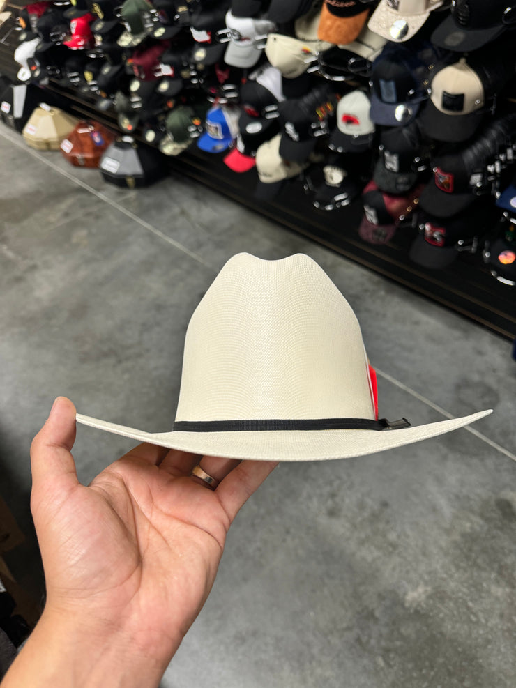 Sombrero 1,000x Copa Alta Falda 3" Marca Morcon (Diamante ROJA)