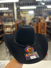 Ariat 6x Black Felt Hat (Brim 4 1/4")