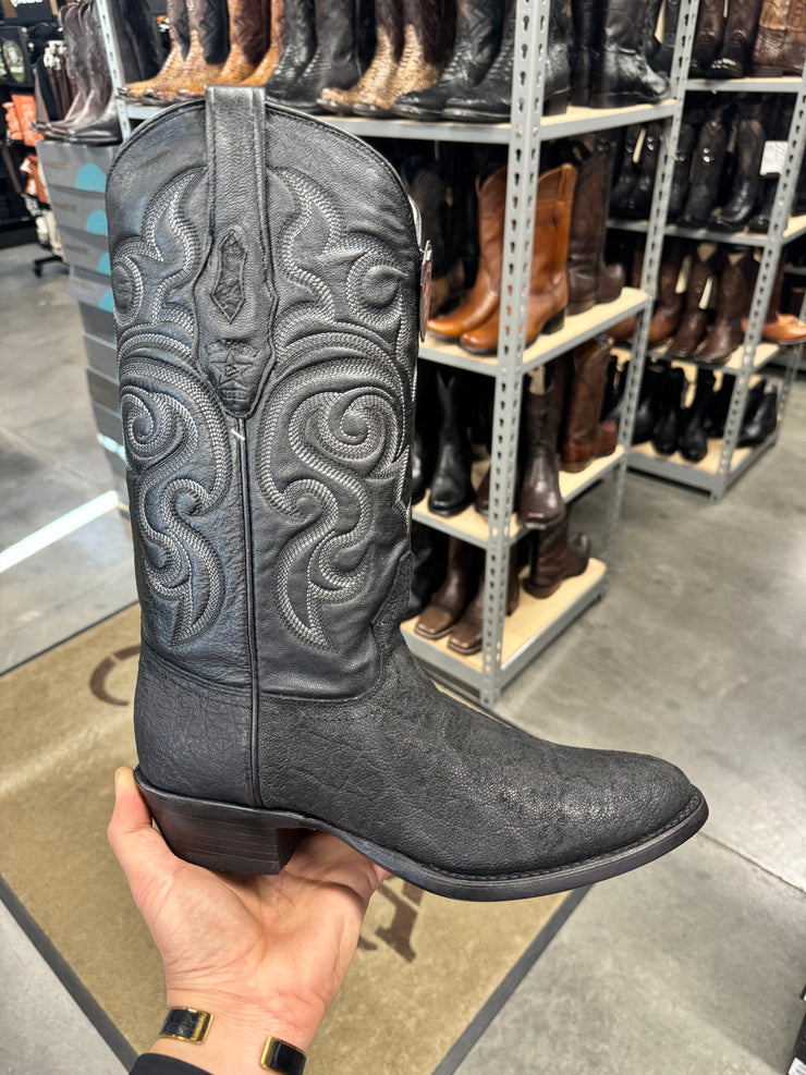 Bota Piel de Elefantante Horma Semi-Oval - Negro
