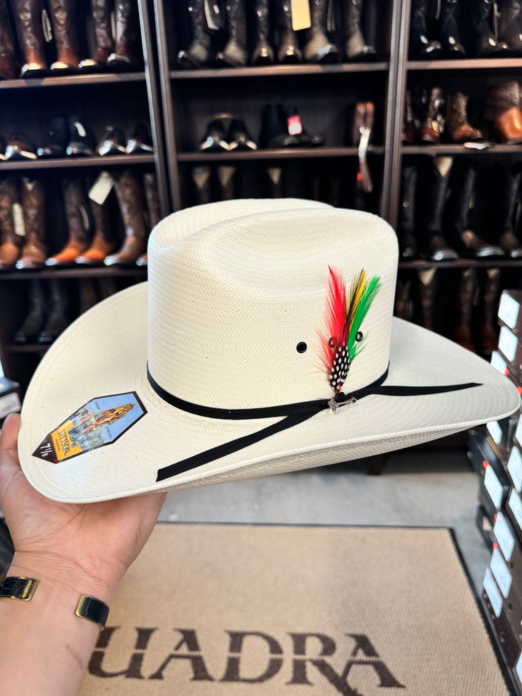 Stetson Spartan 10x Straw Cowboy Hat (Copa Chica Falda 4 Stetson Spartan 10x Straw Cowboy Hat (Copa Chica Falda 4
