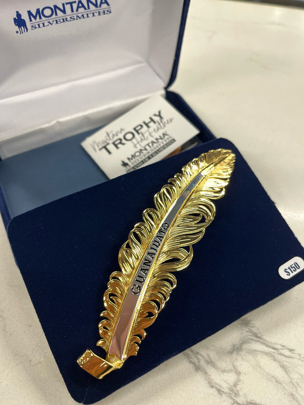 GUANAJUATO - Pluma de Acero Inoxidable/Stainless Steel Hat Feather - Montana Silversmith