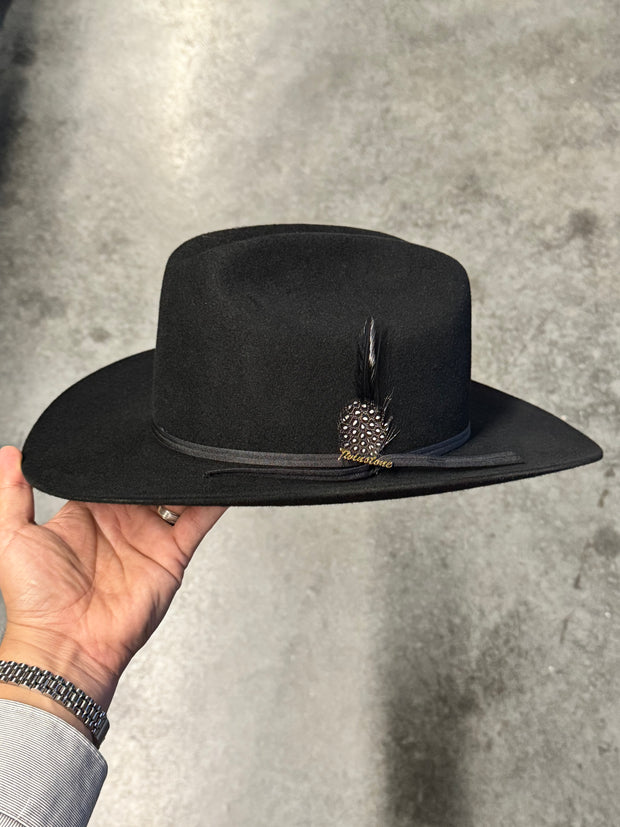 Twinstone 4x BLK Felt Hat Horma Sinaloa (Copa Chica Falda/Brim 3") (Diamante)