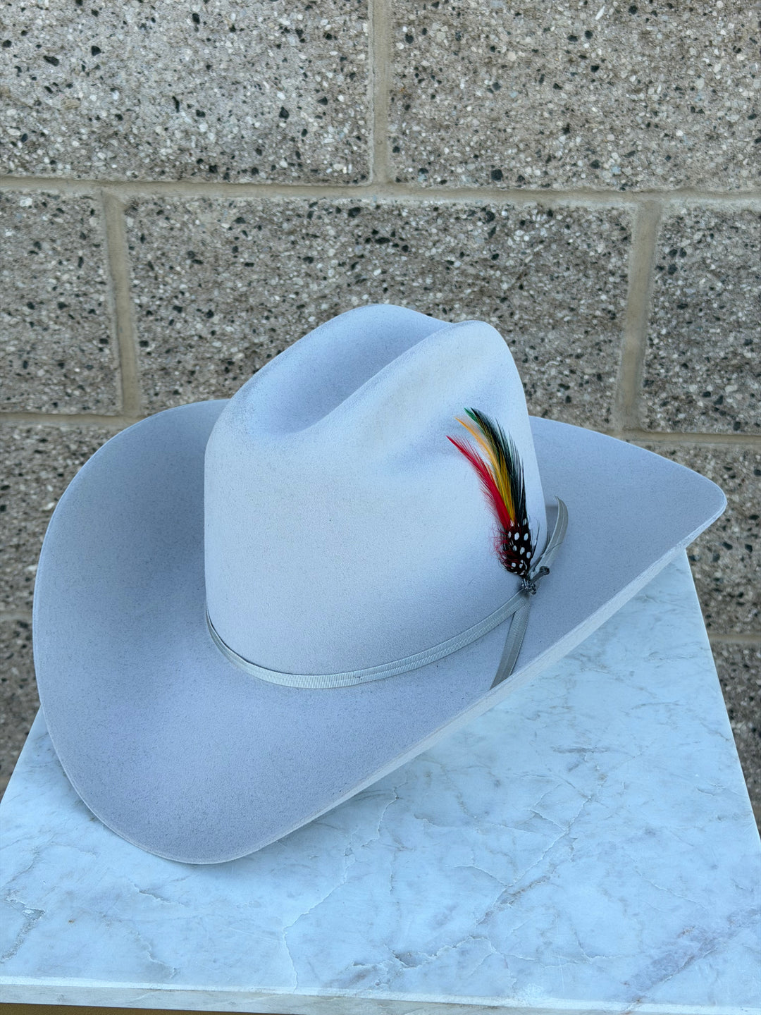 Stetson 6x Rancher Silver Gray Cowboy Felt Hat (Copa Alta Falda