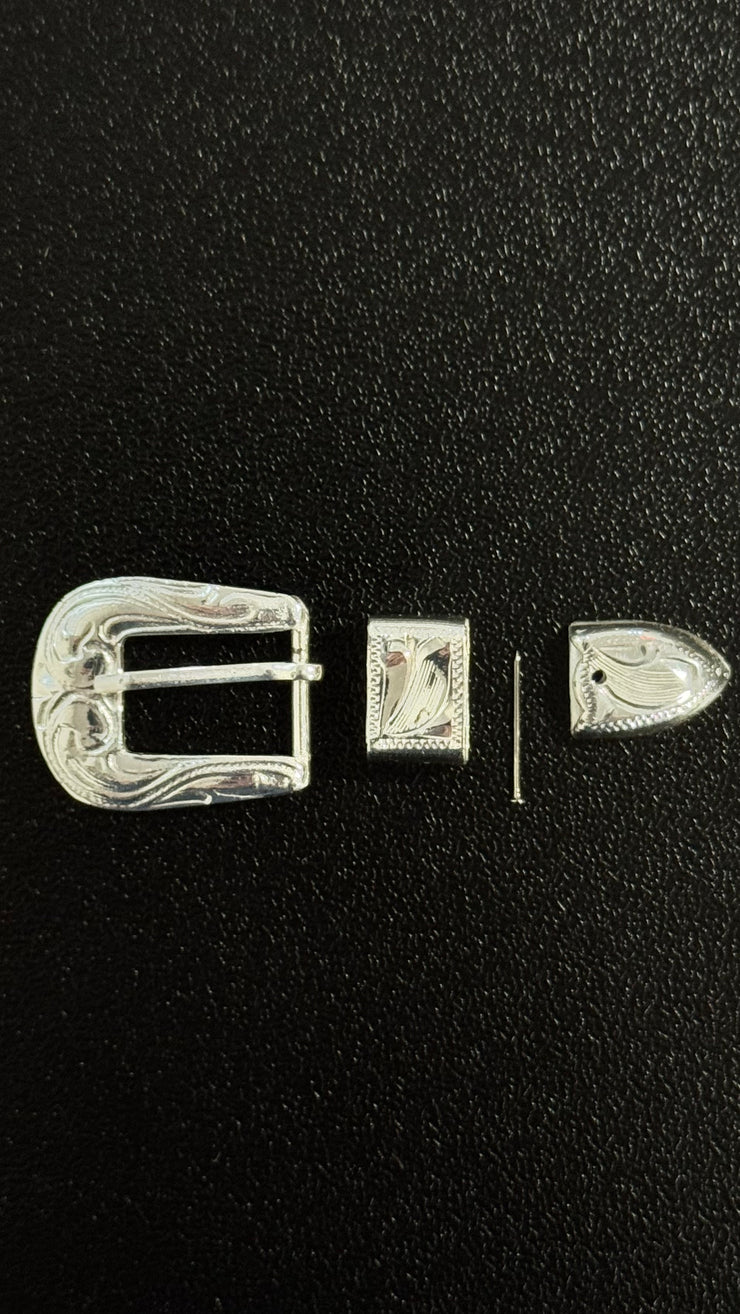 3 Piece Buckle Set - Silver