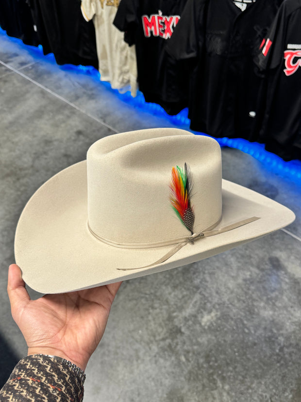 Stetson 6x Spartan Silverbelly Cowboy Felt Hat Sinaloa (Copa Chica Falda/Brim 4")