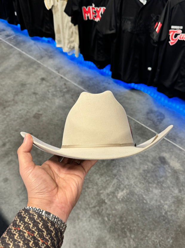Stetson 6x Spartan Silverbelly Cowboy Felt Hat Sinaloa (Copa Chica Falda/Brim 4")