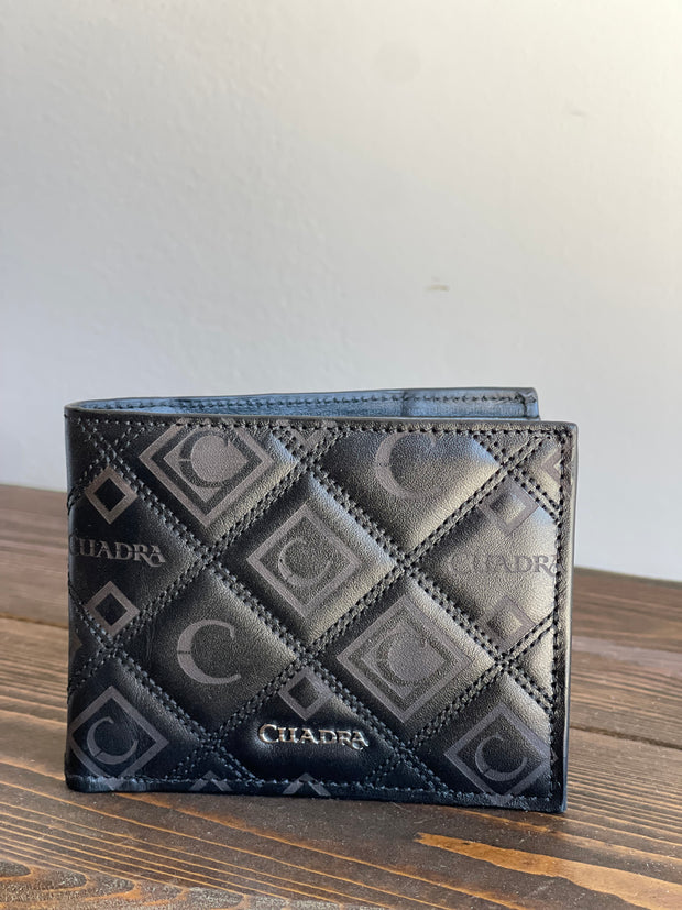 Cuadra Cartera Piel de Res - Negro