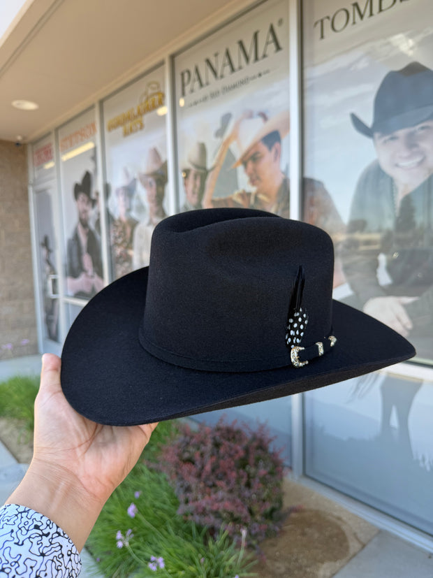 Stetson 6x Palacio Color Negra (Copa Baja 4.5" Falda 3.25")