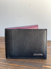 Cuadra Cartera Piel de Venado - Negro