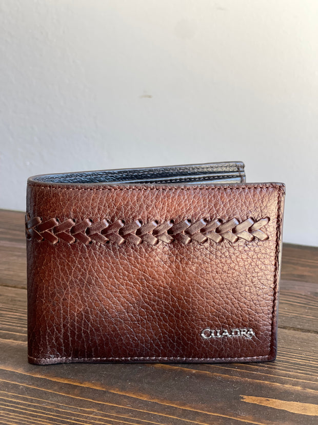 Cuadra Cartera Piel de Venado - Cafe