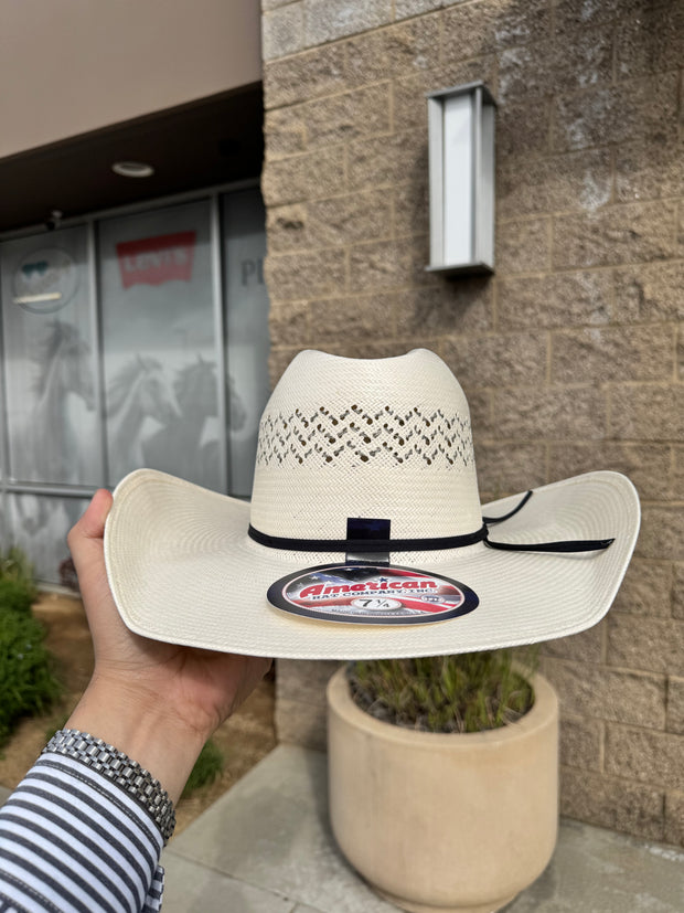 American Hat Co. Straw #5200 Crown: Minnick Brim: 4" CHL Trim: 2 CAHS