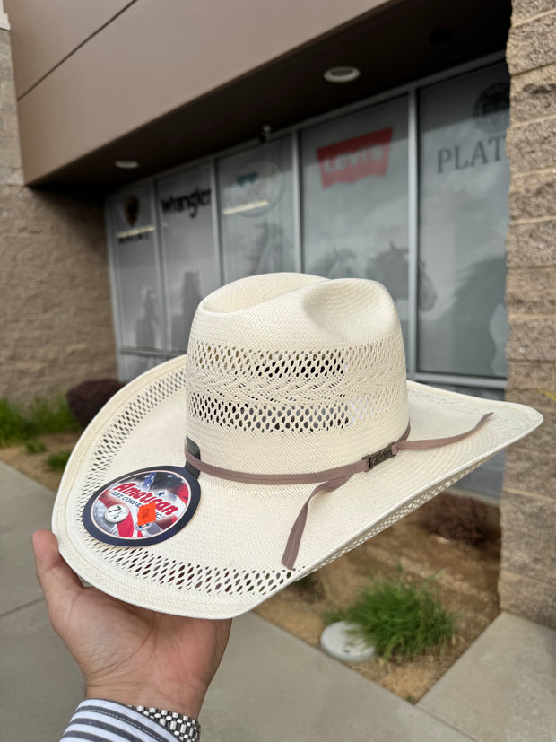 American Hat Co. Straw #8100 Crown: Minnick Brim: 4" CHL Trim: 2 CAHS