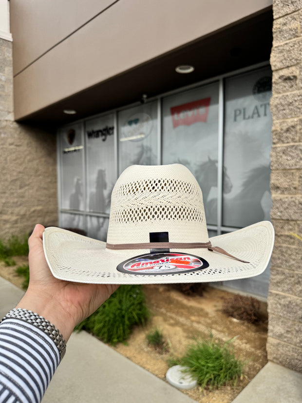 American Hat Co. Straw #8100 Crown: Minnick Brim: 4" CHL Trim: 2 CAHS