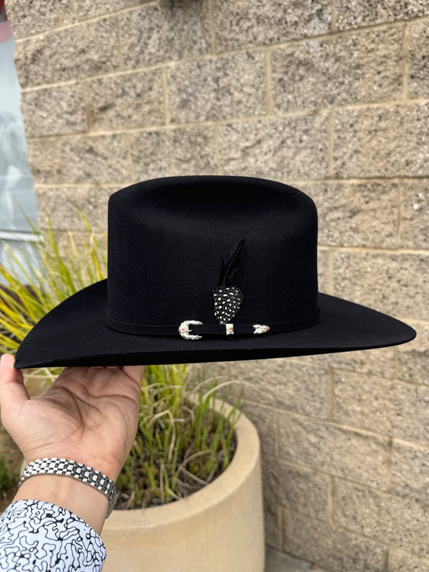 El Cardenal Negro 100x Marca Cuadra Horma Sinaloa - Beaver Fur (FALDA 3.5")