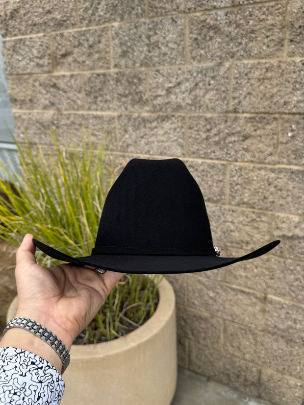 El Cardenal Negro 100x Marca Cuadra Horma Sinaloa - Beaver Fur (FALDA 3.5")