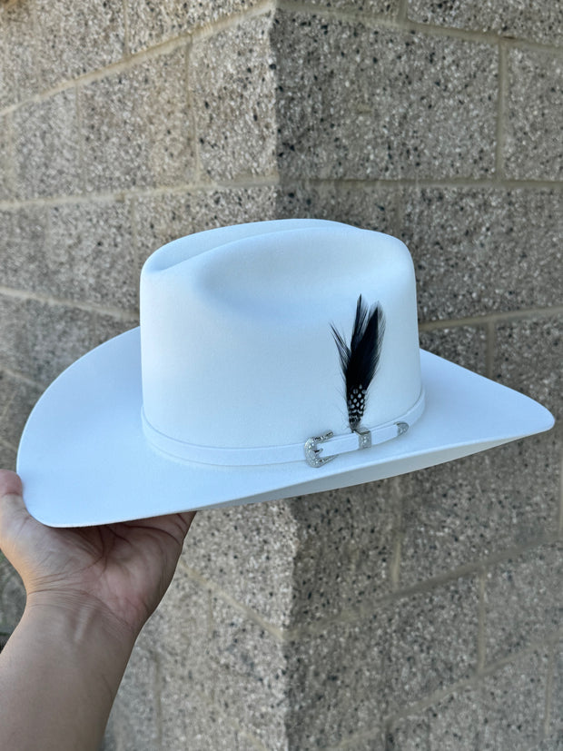 Twinstone 6x Rancher White Felt Hat Horma SINALOA (Copa Alta 5"  Falda/Brim 3.5")