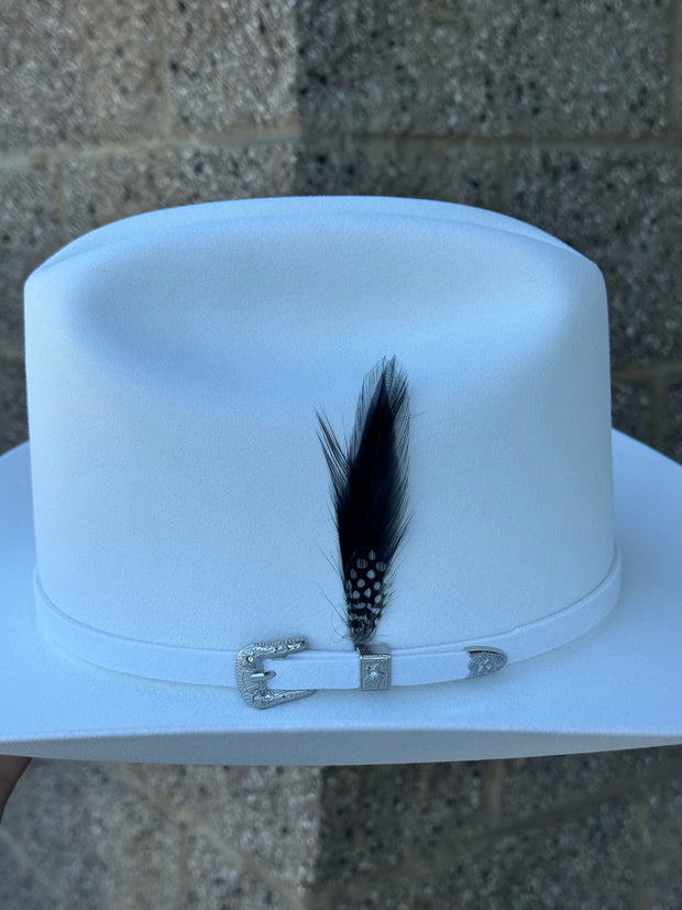 Twinstone 6x Rancher White Felt Hat Horma SINALOA (Copa Alta 5"  Falda/Brim 3.5")