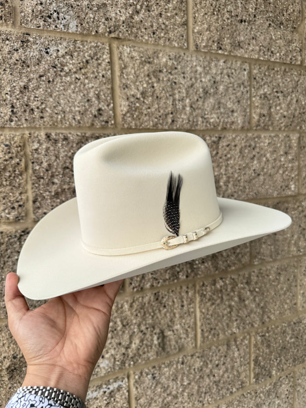 El Juez Cream/Hueso 300x Marca Cuadra Horma Sinaloa - Beaver Fur (FALDA 3.5")