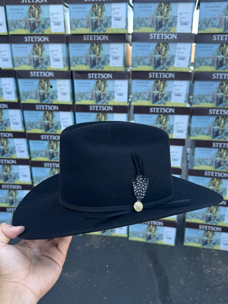 Stetson 6x Rancher Black Cowboy Felt Hat Sinaloa (Copa Alta Falda/Brim 3.5") 160th EDITION