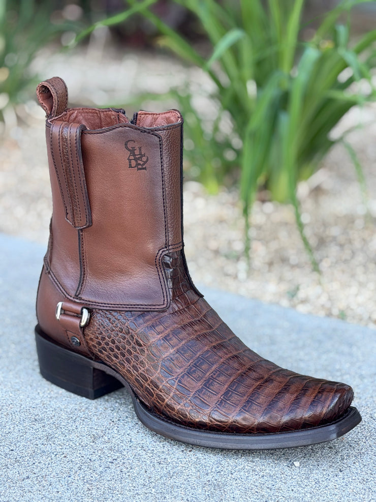 Cuadra Bota Casual con Cierre Piel de Caiman - Atlantic Cafe