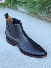 Botin Roper de Caiman Marca Los Altos Boots - Negro