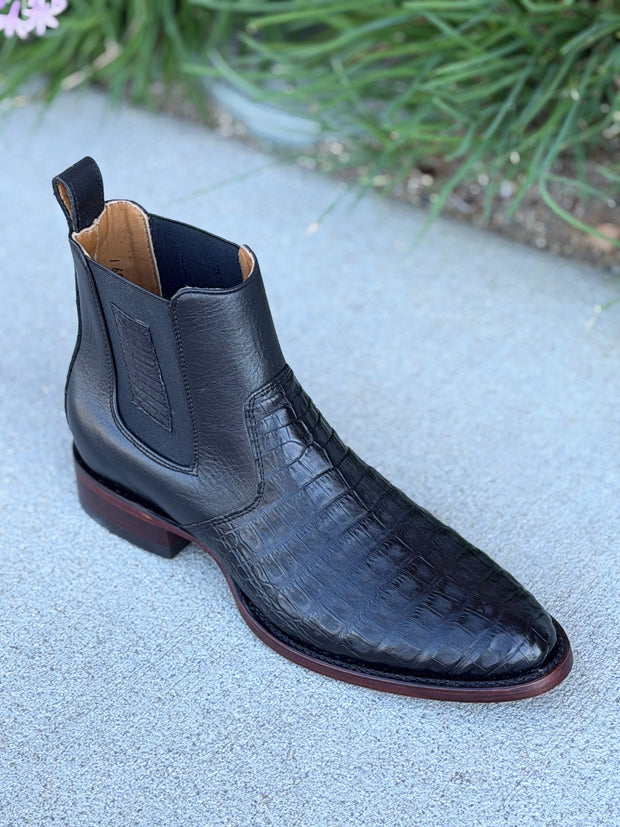 Botin Roper de Caiman Marca Los Altos Boots - Negro