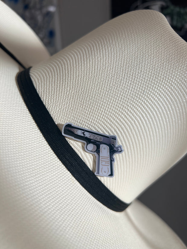 .38 Super (Black/Gold) - Hat Pin