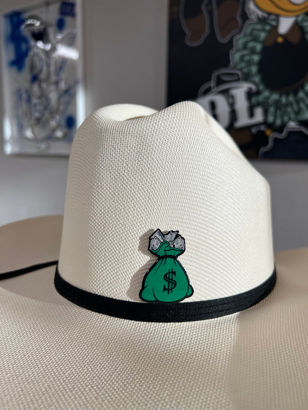Money Bag (Green) - Hat Pin