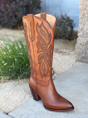 Greta Bota Alta Para Dama Color Montes Whiskey