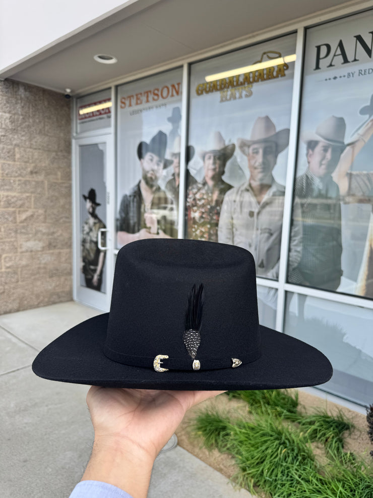100x El Patron - Guadalajara Hat Black Felt Cowboy Hat (BRIM 3.5")