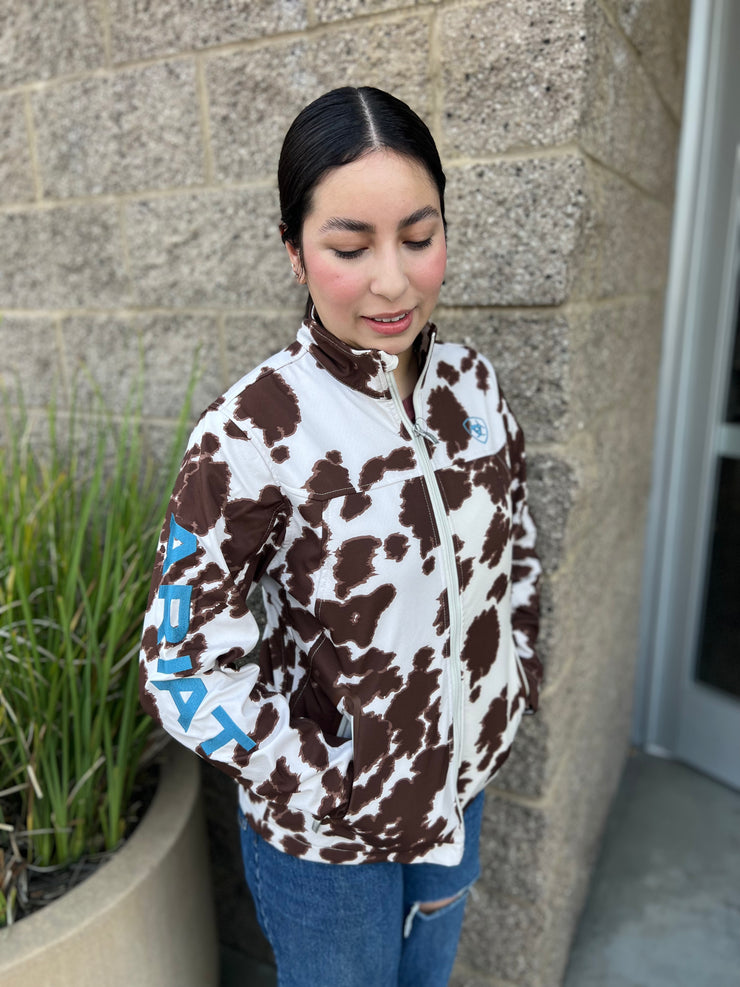Cow print sales jacket womens
