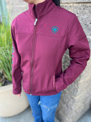 Ariat Women Tawny Port/Baja Soft-Shell Jacket (Dark Red)