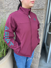 Ariat Women Tawny Port/Baja Soft-Shell Jacket (Dark Red)