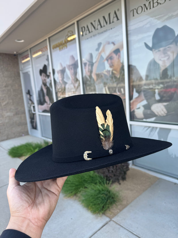 100x El Patron - Guadalajara Hat Black Felt Cowboy Hat (BRIM 3.5") (Gold Edition)