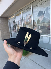 100x El Patron - Guadalajara Hat Black Felt Cowboy Hat (BRIM 3.5") (Gold Edition)