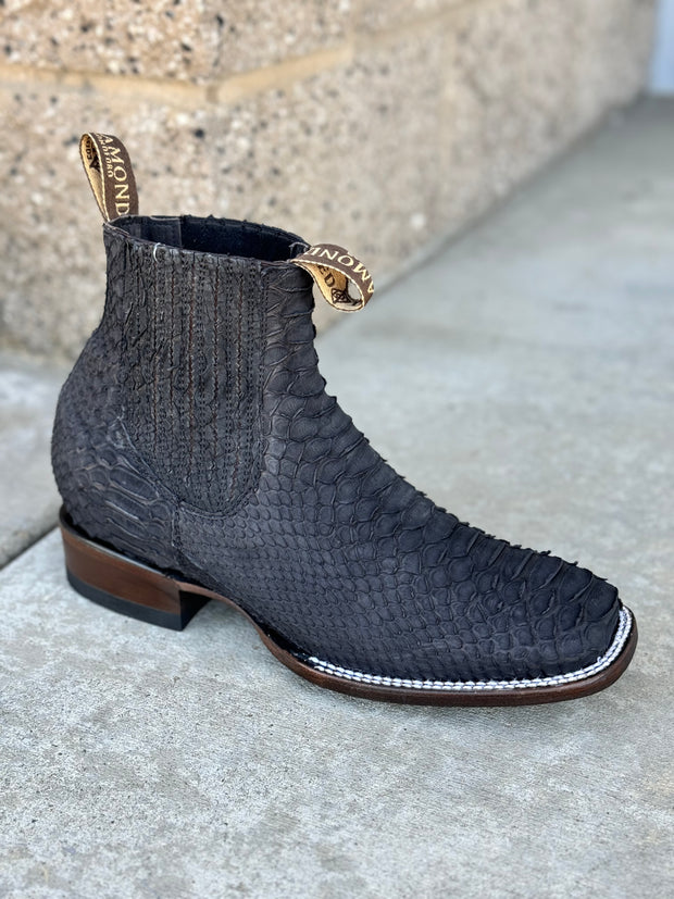 Botin Rodeo Piel Original de Piton - NEGRO