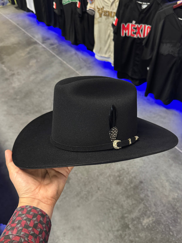 Stetson 6x Palacio Color Negra (Copa Alta 5" Falda 3.5")