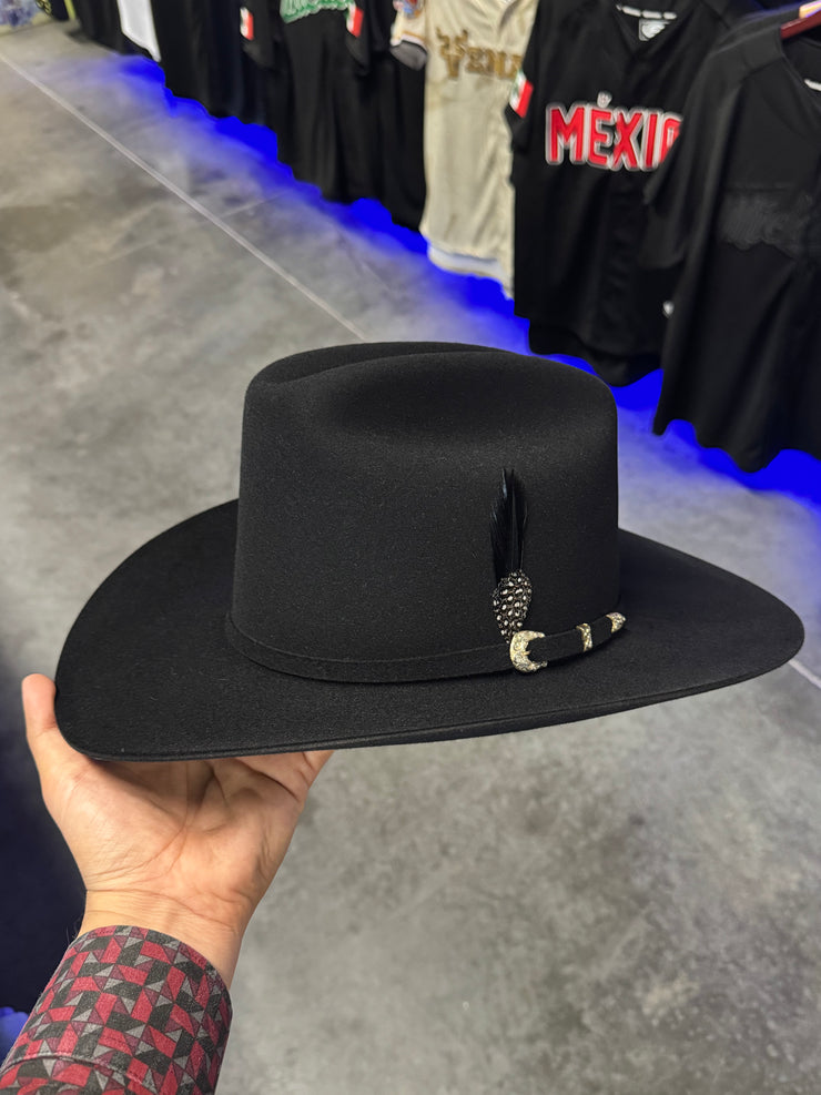 Stetson 6x Palacio Color Negra (Copa Alta 5" Falda 3.5")