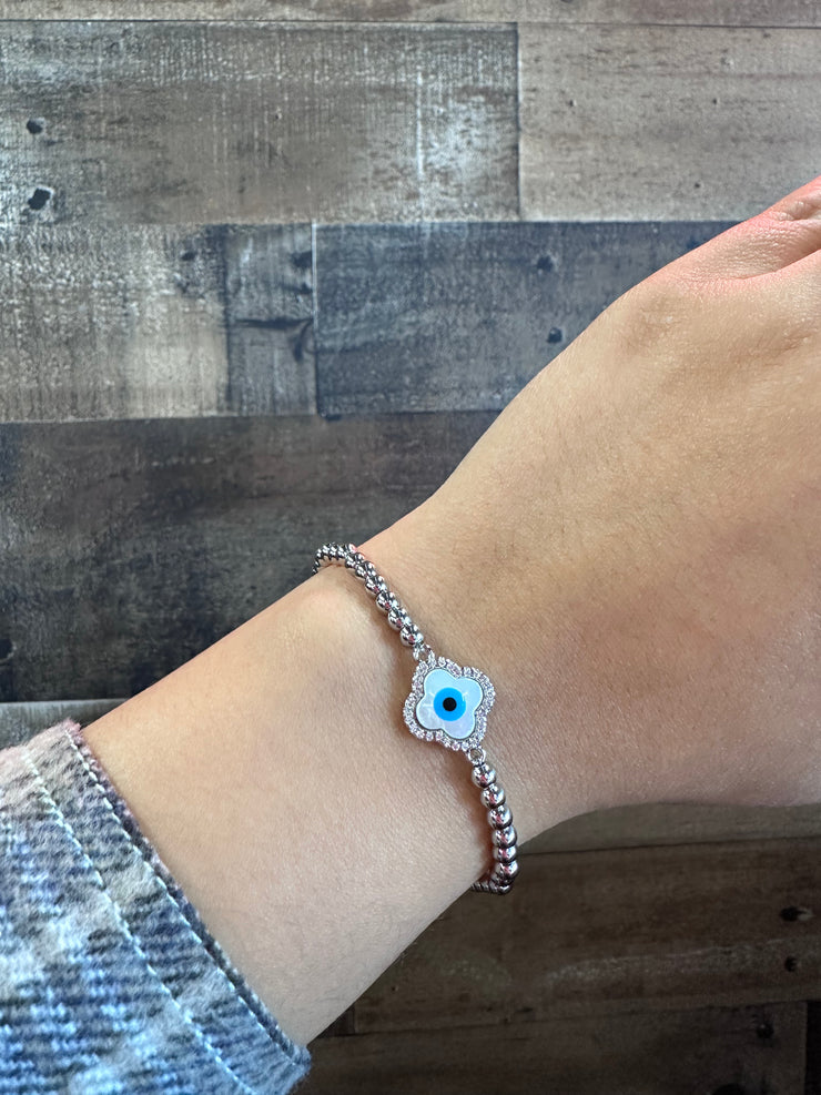 Silver ''Evil Eye bracelet''