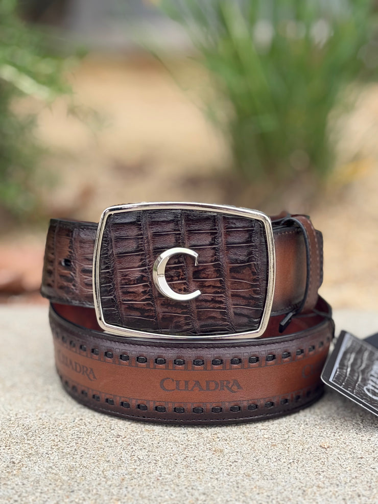 Cuadra Piel de Caiman Color Chocolate