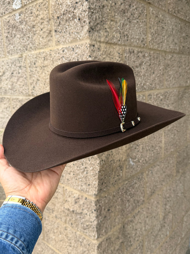 Stetson El Patron Premier 30x Mocha Cowboy Felt Hat (Dark Brown)